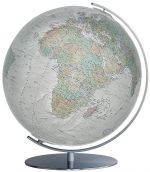 Columbus 233481 Duo Alba Leuchtglobus Durchmesser 34 cm Edelstahl Globus physisch/politisch Antik Weltkugel Erde Globe Earth