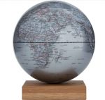 Emform silver Globus SE-0930 Tischglobus PLATON OAK silber Globe World Earth Magnetglobus Eichenholz-Sockel