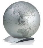 Capital Q Silver atmosphere newworld Design Globe 30cm Durchmesser SCHWARZ/WEIS/MINT/SILBER Globe Earth Weltkugel Stilikone